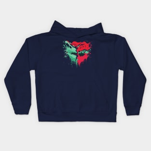 Rorschach Inkblot Watermelon Summer Art Kids Hoodie